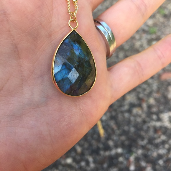 ❗️LAST❗️”Nebula” Labradorite 14K Teardrop Pendant - Picture 7 of 7